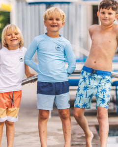 Wave Stripe Volley Trunk in Melon