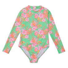 3yrs Coastal Shells Sustainable Long Sleeve Leg Frill Surf Suit