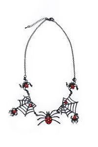 Tangled Spider Web Necklace