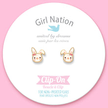 Bouncy Bunny Clip On Earrings