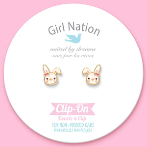 Bouncy Bunny Clip On Earrings