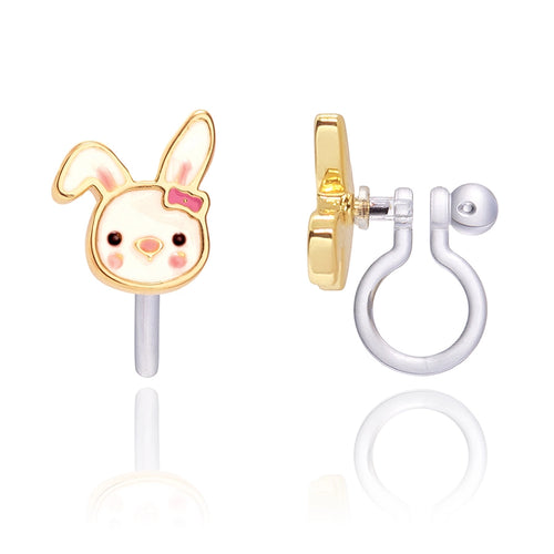 Bouncy Bunny Clip On Earrings