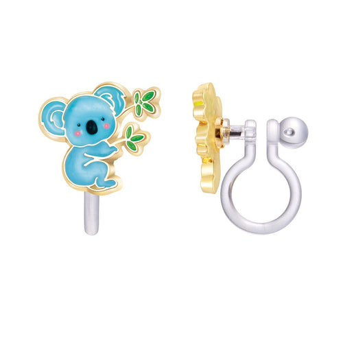 Cutie Koala Clip On Earrings