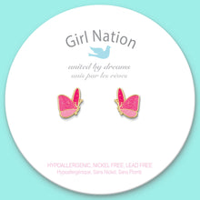 Glitter Butterfly Stud Earrings