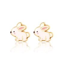 Glitter Rabbit Stud Earrings