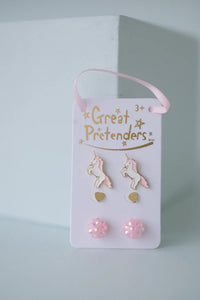 Boutique Unicorn Stud Earrings Set of 3