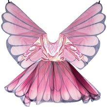 Butterfly Twirl Dress with Wings and Headband in Pink