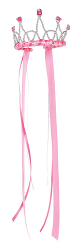 Ribbon Tiara - Dark Pink