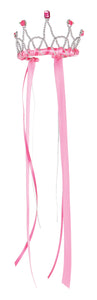 Ribbon Tiara - Dark Pink