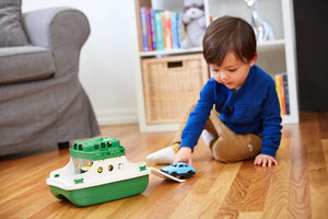 Ferry Boat in Green/White with 2 Cars Included