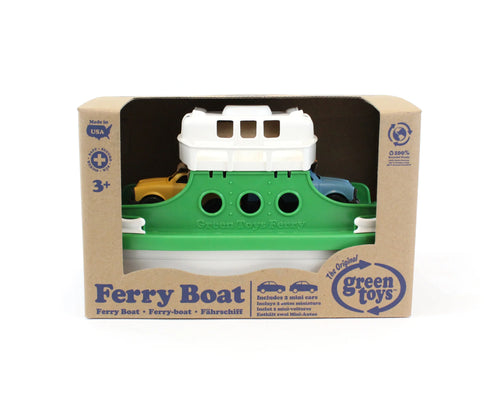 Ferry Boat in White/Green with 2 Cars Included