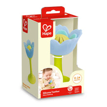 Silicone Flower Rattle & Teether (Blue)