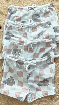 12-18mos - DESIGNED IN HAWAII - 808 Mocha Swim Shorts