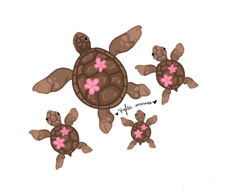 Honu & Babies Sticker