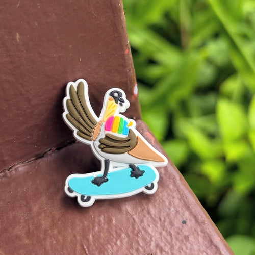 Hawaii Themed Jibbitz Croc Charm - Skating Nene Goose