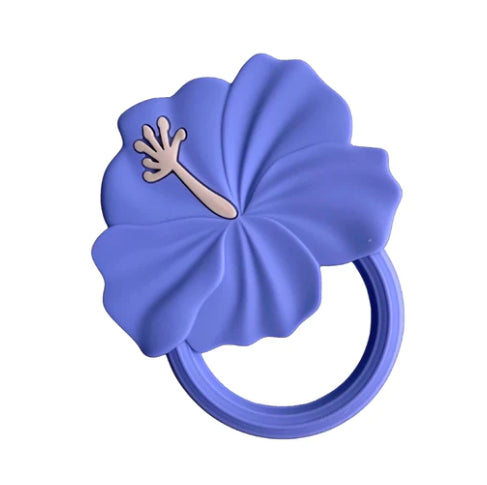 Purple Hibiscus Silicone Teether