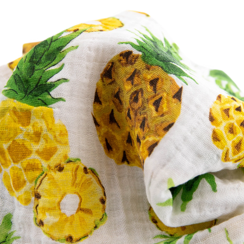 Cotton Muslin Swaddle Blanket in Fresh Pineapple