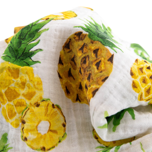 Cotton Muslin Swaddle Blanket in Fresh Pineapple