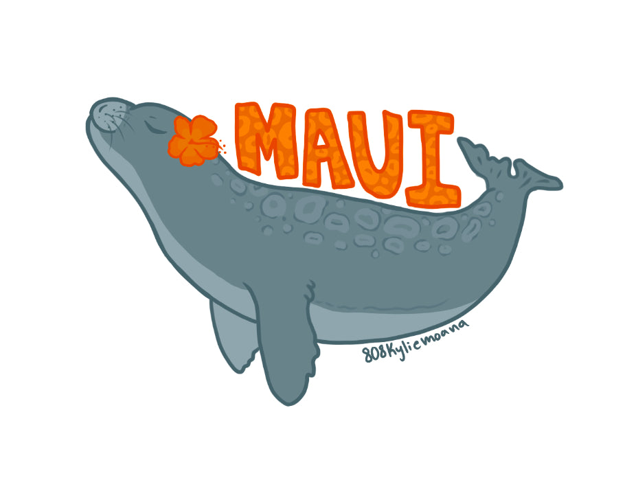 Maui Monk Seal Sticker