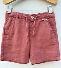 Cotton Linen Bermuda Short in Rust