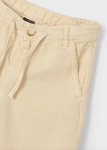 Cotton Linen Pant with Drawstring in Light Mustard