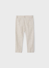 Cotton Linen Suiting Tailored Chino Pant in Sand