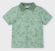 7yrs Light Green Leaves on Green Polo Shirt