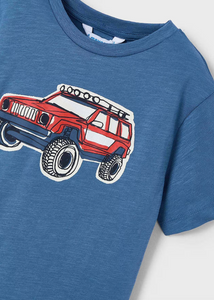 Monster Truck on Blue Short Sleeve Tee