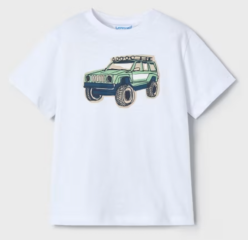 Monster Truck on White Short Sleeve Tee