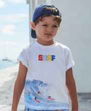 Surf on White Short Sleeve Tee