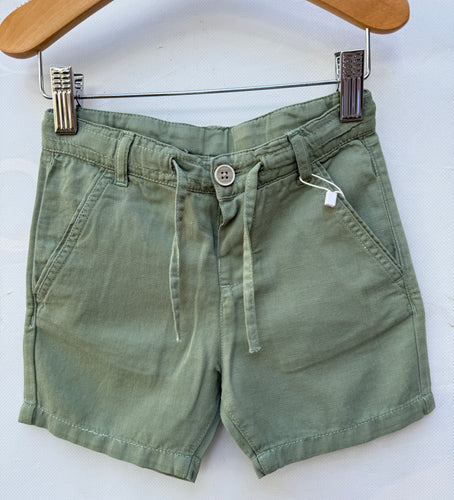 Cotton Linen Bermuda Short in Sage