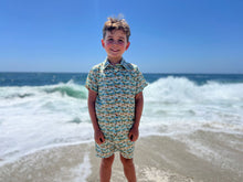 Mahalo Blue Islands Printed Short