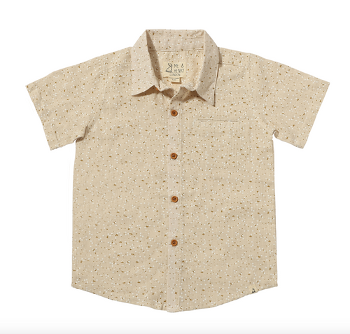 Newport Oatmeal Floral Woven Button Down Aloha Shirt