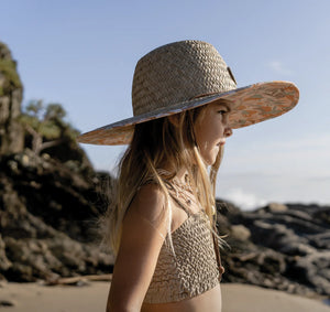 Girl's Wide Brim Straw Hat - Dempsey