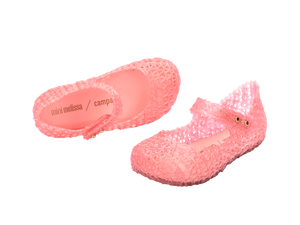 Mini Campana Papel - Pearly Pink Glitter