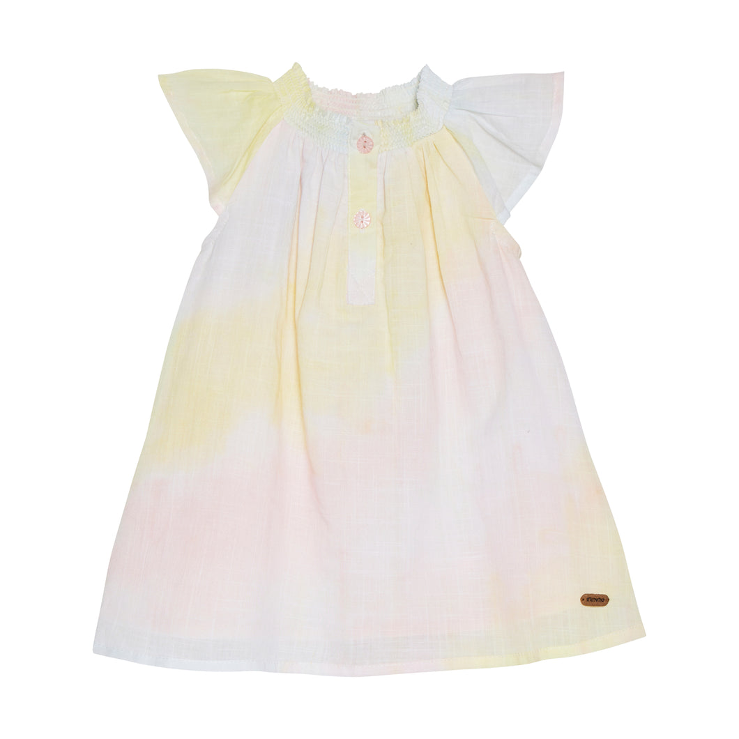 18mos - Ruffle Sleeve Peach Whip Dress