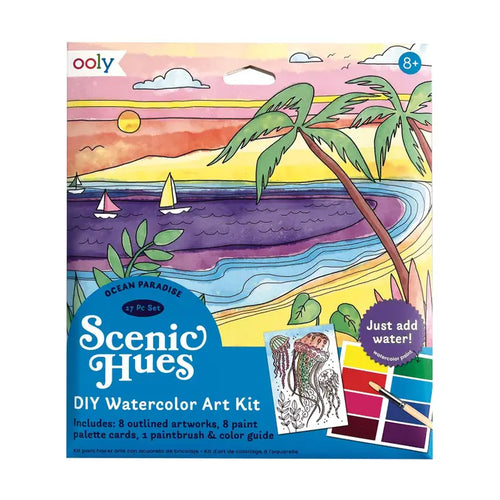 Ocean Paradise Scenic Hues D.I.Y. Watercolors Kit