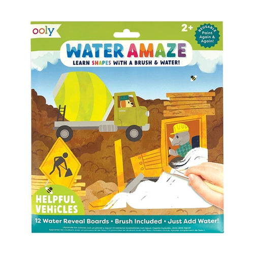 Water Amaze Water Reveal Board Helpful Vehicles 13 pc Set