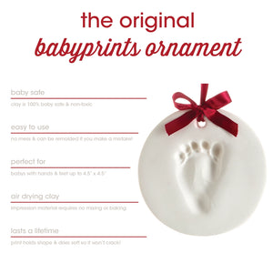 Baby Christmas Handprint/Footprint Keepsake Ornament