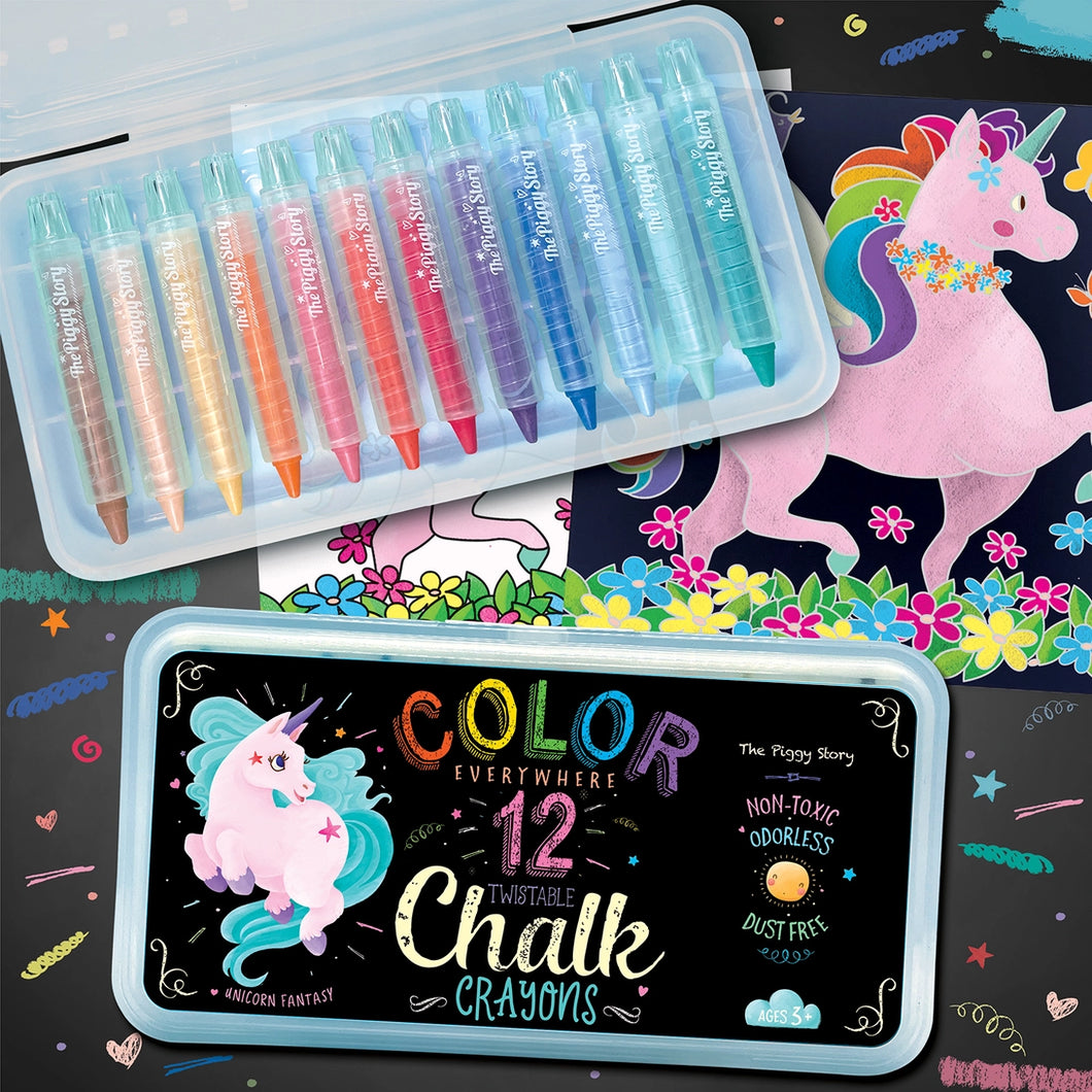 Color Everywhere Chalk Crayons - Unicorn Fantasy