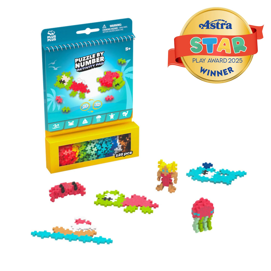 Puzzle By Number Activity Pad - Ocean