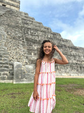 Strappy Tiered Sun Dress in Chichen Itza
