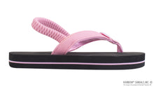 Kids Grombow - Soft Rubber Top Sole with 1/2" Narrow Strap and Pin line in Pink