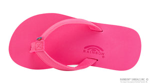 Kids Grombow - Soft Rubber Top Sole with 1/2" Narrow Strap in Pink