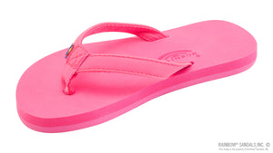 Kids Grombow - Soft Rubber Top Sole with 1/2" Narrow Strap in Pink