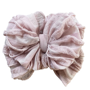 Mauvelous Ruffle Bow Headband