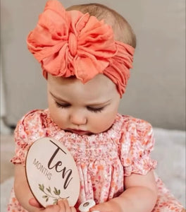 Orange Bow Headband