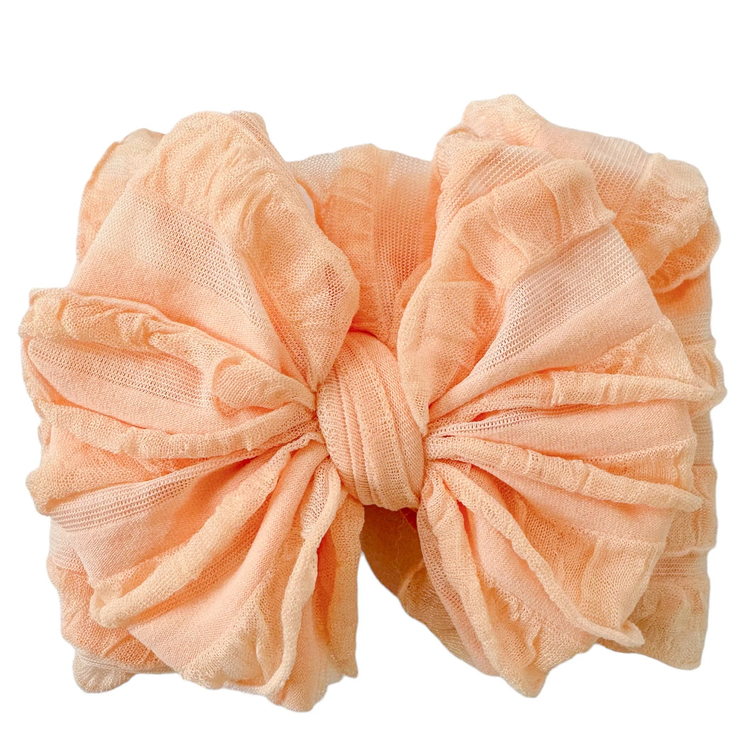 Peach Bow Headband