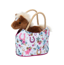 Boho Horseshoe Sassy Sak with Chestnut Horse