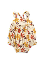 Autumn Hibiscus Bubble Bamboo Romper